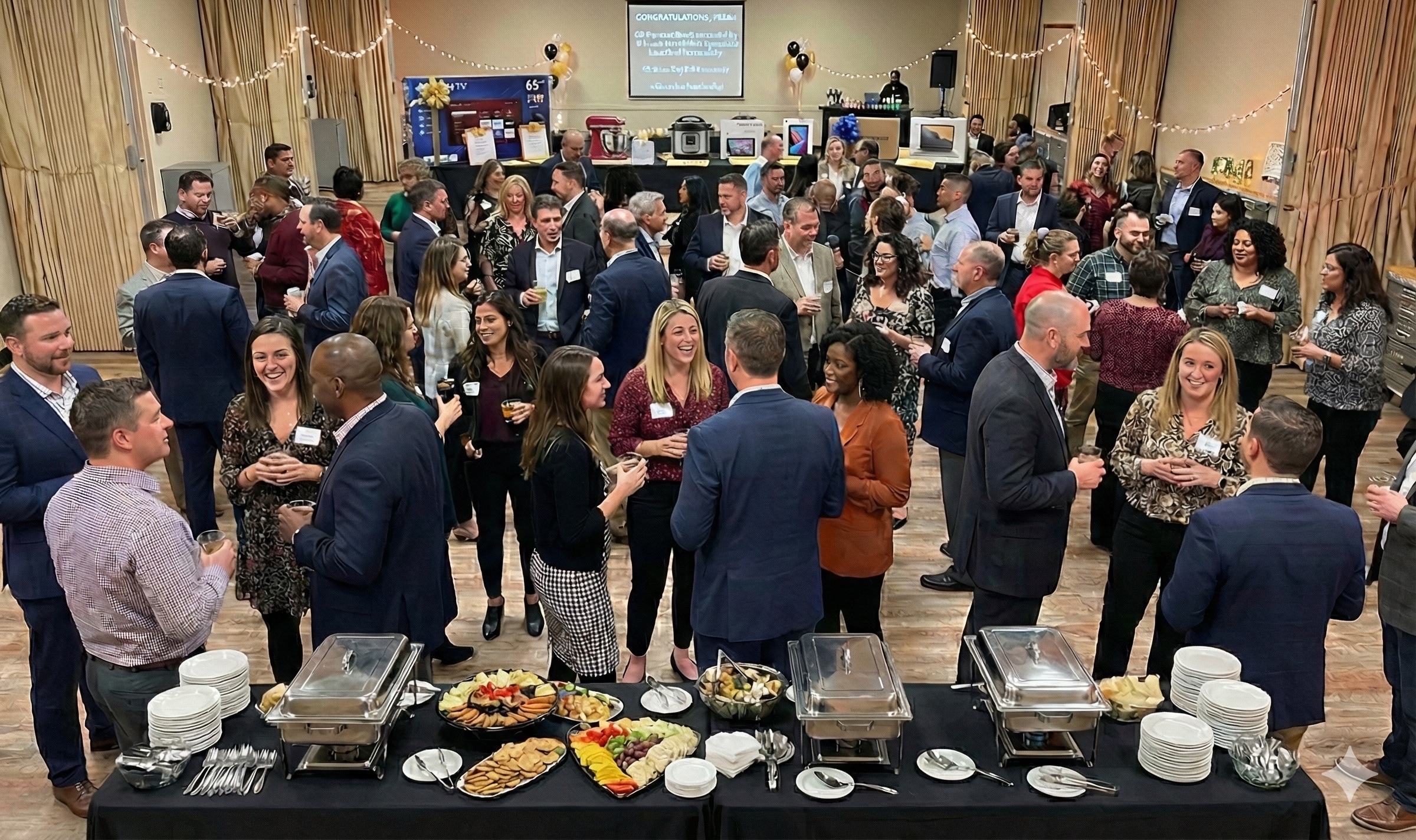A group enjoying an event at The WEB