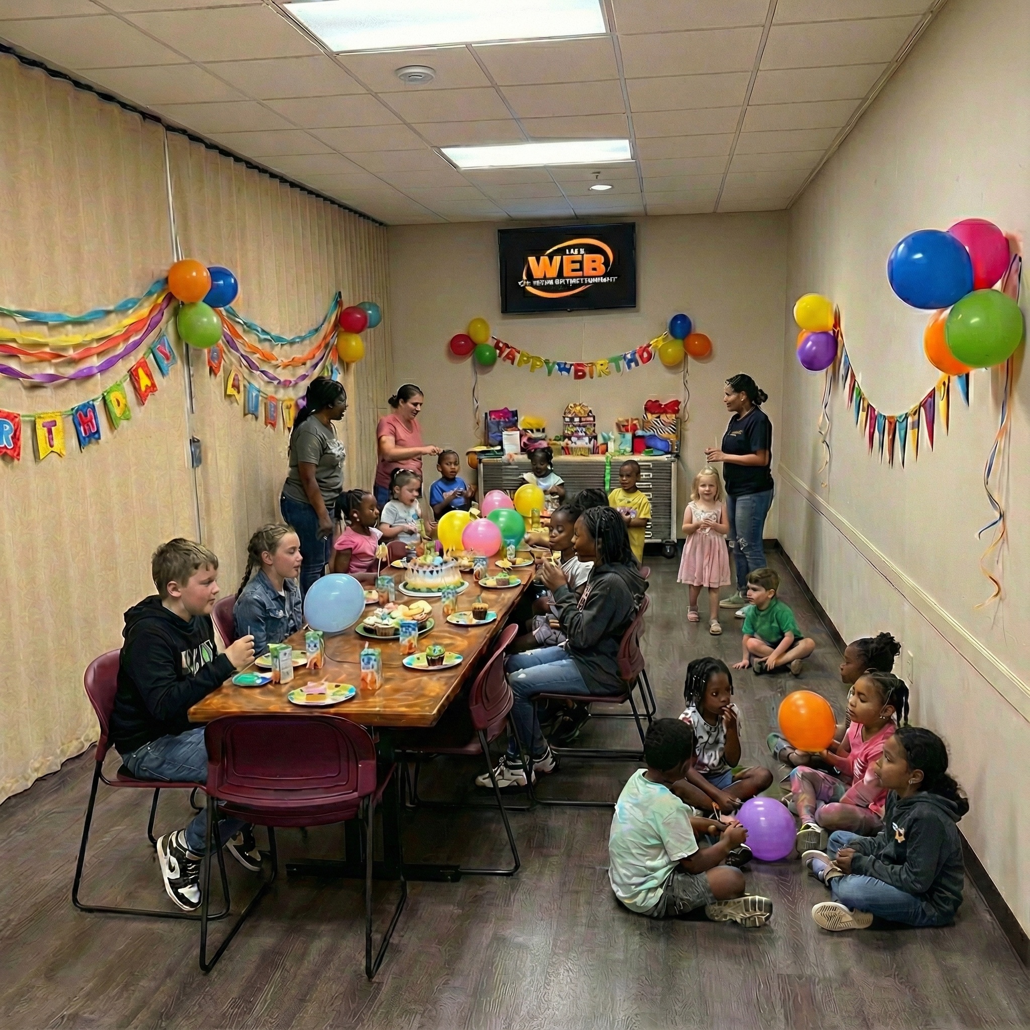 A birthday party at The WEB