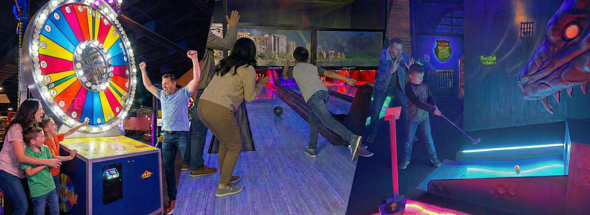 Colorful attraction and arcade special artwork