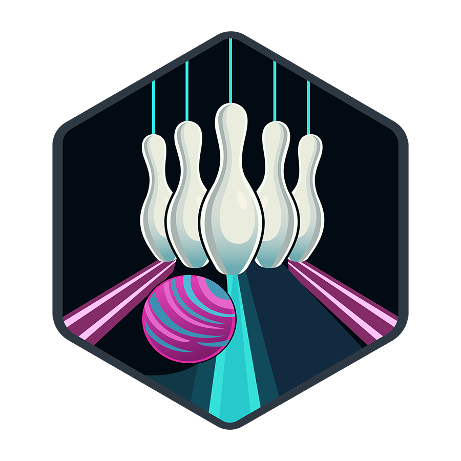 PinWorks mini bowling logo