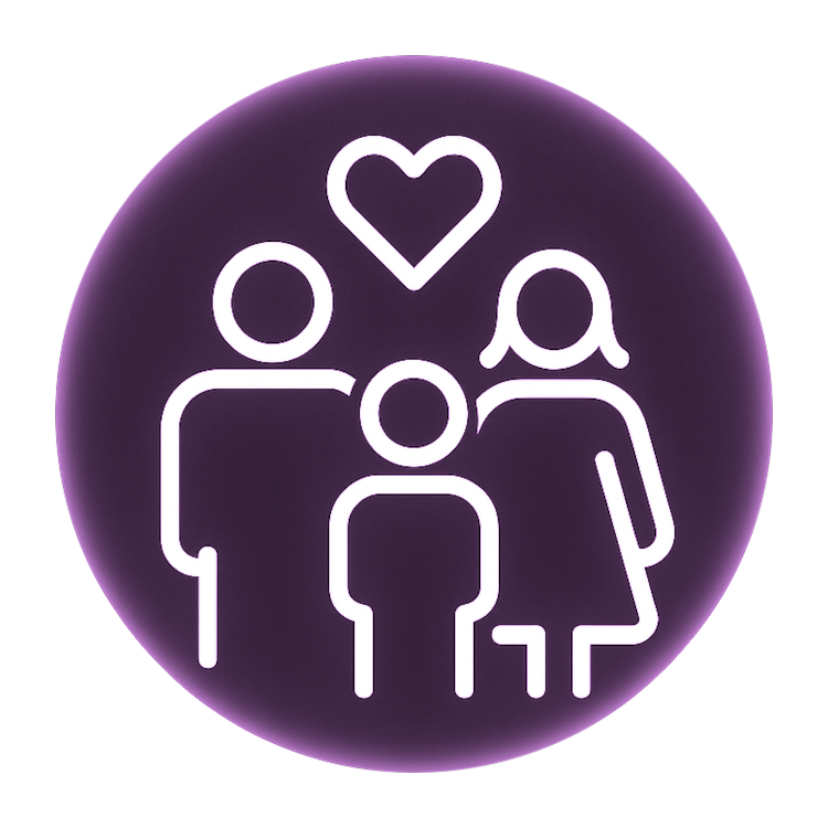 Family enjoying entertainment together